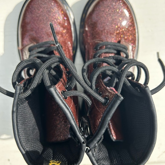 Dr. Martens Youth 1460 Glitter Lace Up Boots Rose Brown Size kids 12 - Picture 3 of 9